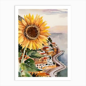 Sunflower On The Coast Art Print