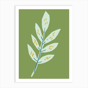 Illustration Of A Leaf Art Print