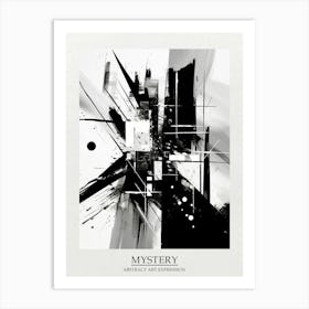 Mystery Abstract Black And White 5 Poster Art Print