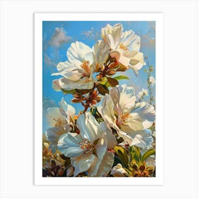 White Blossoms 1 Art Print