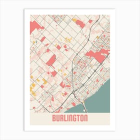 Burlington Map Poster Art Print