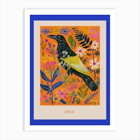 Spring Birds Poster Crow 3 Art Print