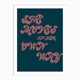 She Moves In Her Own Way, The Kooks, Minimal, Music, Song, Art, Wall Print Art Print