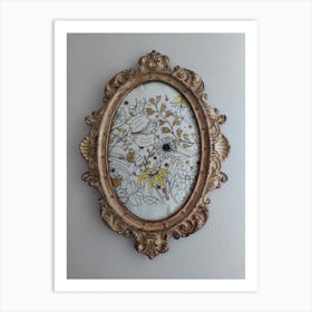 Floral Frame Nice Packaging Art Print