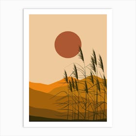 Sunset In The Countryside Art Print