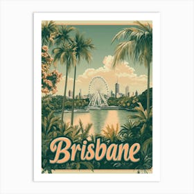 Aihrgdesign A Classic 1960s Travel Poster For Brisbane Showca F037627d 4d0f 4390 9070 678096c2ad03 0 Art Print