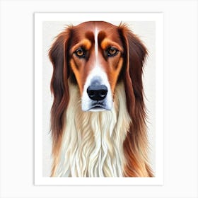 Saluki Watercolour Dog Art Print