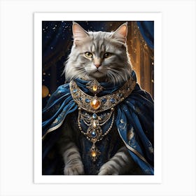 King Cat Art Print