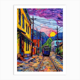 Tacoma Museum District Pointillism 4 Art Print