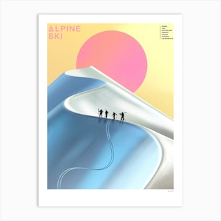 Alpine Ski Art Print