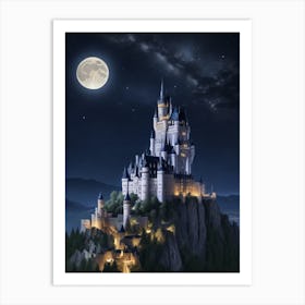 Castle At Night 6 Art Print