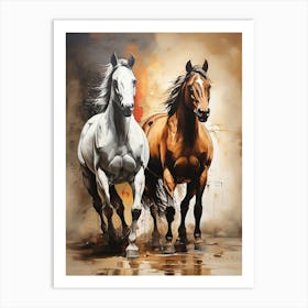 Horses Running 2 Art Print