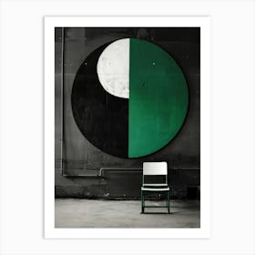 Chair In Front Of A Circle Art Print