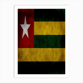 Togo Flag Texture Art Print