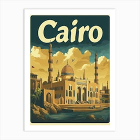 Aihrgdesign A Mid Century Modern Travel Poster For Cairo Show Dd189960 E82f 45ee 88b0 78210f50b3df 2 Art Print