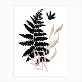 Delicate Floral Leaf Art Print