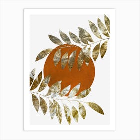 Golden Leaves 1 Art Print