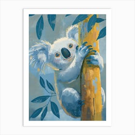 Happy Koala On A Tree Art Print