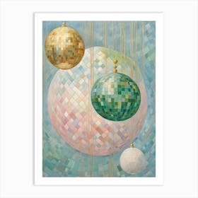 Pastel Disco Balls Art Print