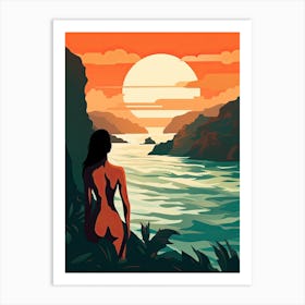 Kauai Hawaii, Usa, Bold Outlines 3 Art Print