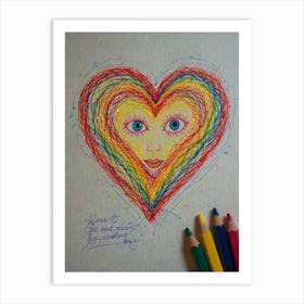 Heart Of Rainbows 6 Art Print