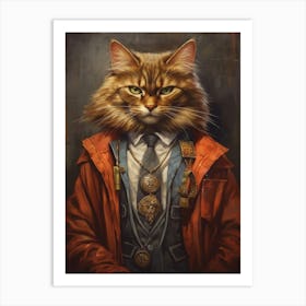 Gangster Cat Somali 3 Art Print