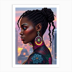 Portrait Of A Black Woman Art Print