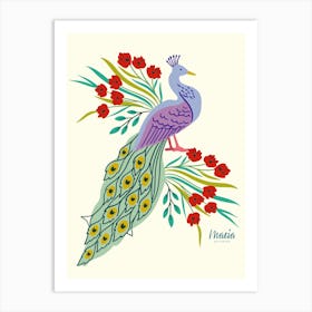 Bohemian Paradise with peacock Art Print