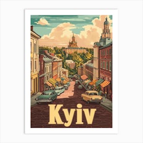 Aihrgdesign A Classic 1960s Travel Poster For Kyiv 1 Art Print