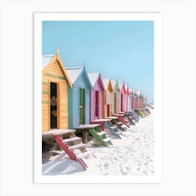 Beach Huts Art Print