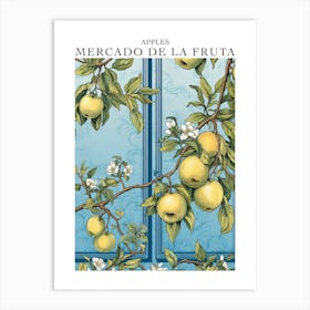 Mercado De La Fruta Apples Illustration 8 Poster Art Print