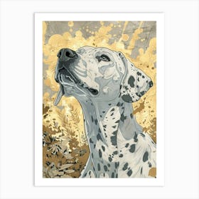 Dalmatian Precisionist Illustration 1 Art Print