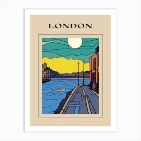 Minimal Design Style Of London, United Kingdom 1 Poster Art Print