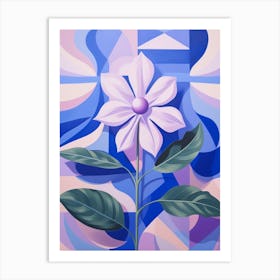 Periwinkle 3 Hilma Af Klint Inspired Pastel Flower Painting Art Print