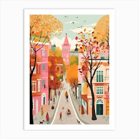 Ankara In Autumn Fall Travel Art 1 Art Print