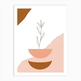 Plant In A Bowl Art Print