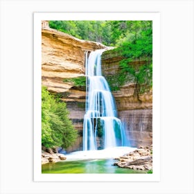 Calf Creek Waterfall, United States Majestic, Beautiful & Classic (3) Art Print