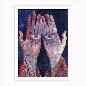 Two Hands With Eyes 1 Art Print