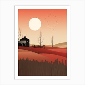 Rural Abstract Minimalist 2 Art Print