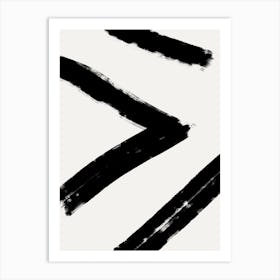 Black Brushstrokes Art Print