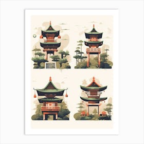 Shinto Shrines Japanese Style 1 Art Print