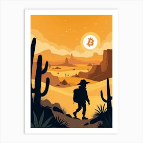 Bitcoin In The Desert Art Print