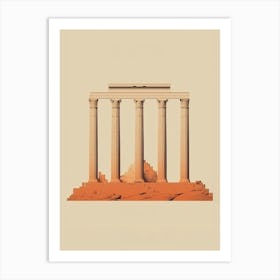 Ancient City Of Ephesus Illustration 1 Art Print
