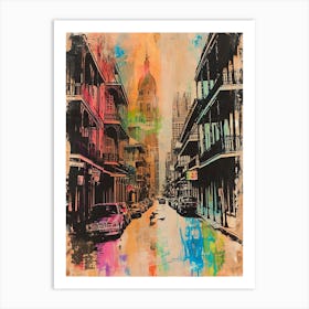 Retro New Orleans Painting Style 3 Art Print