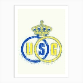 Union St Gilloise League Belgium Art Print