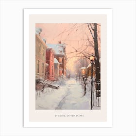 Dreamy Winter Painting Poster St Louis Missouri Art Print