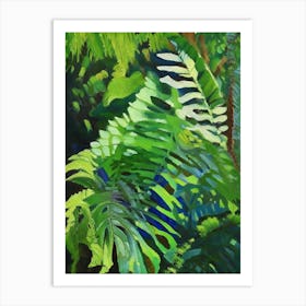 Fan Fern 1 Cézanne Style Art Print