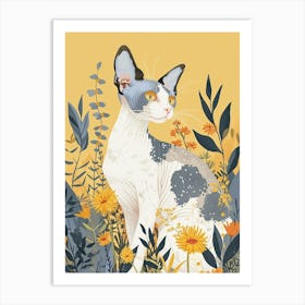 Cornish Rex Storybook Illustration 1 Art Print