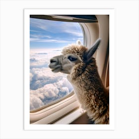 Llama In The Sky Art Print