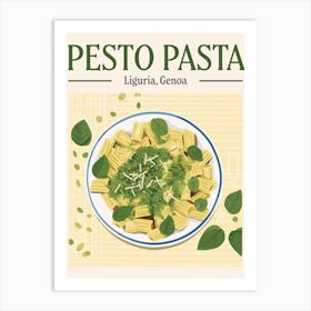 Pesto Pasta Green Art Print